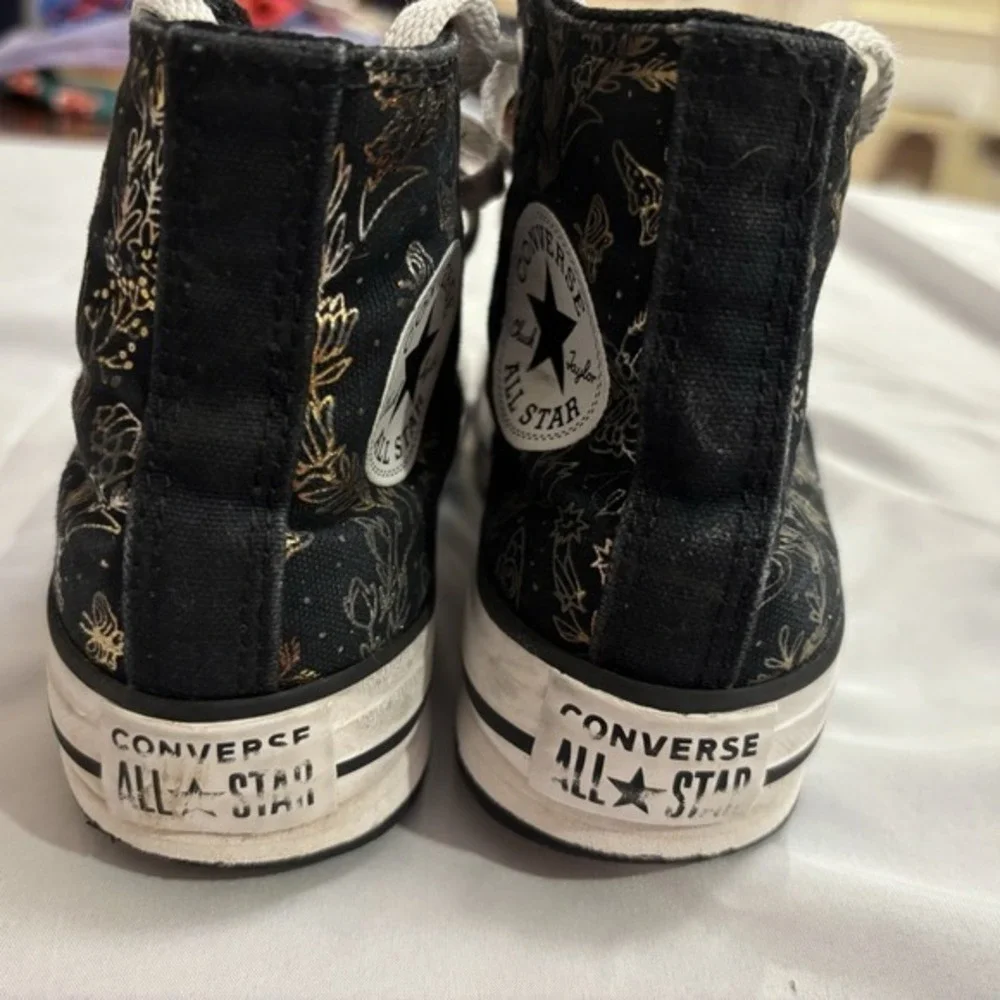 Converse YOUTH CTAS‎ Lift Butterfly Sneakers/Shoes size 13 Black/metallic Design